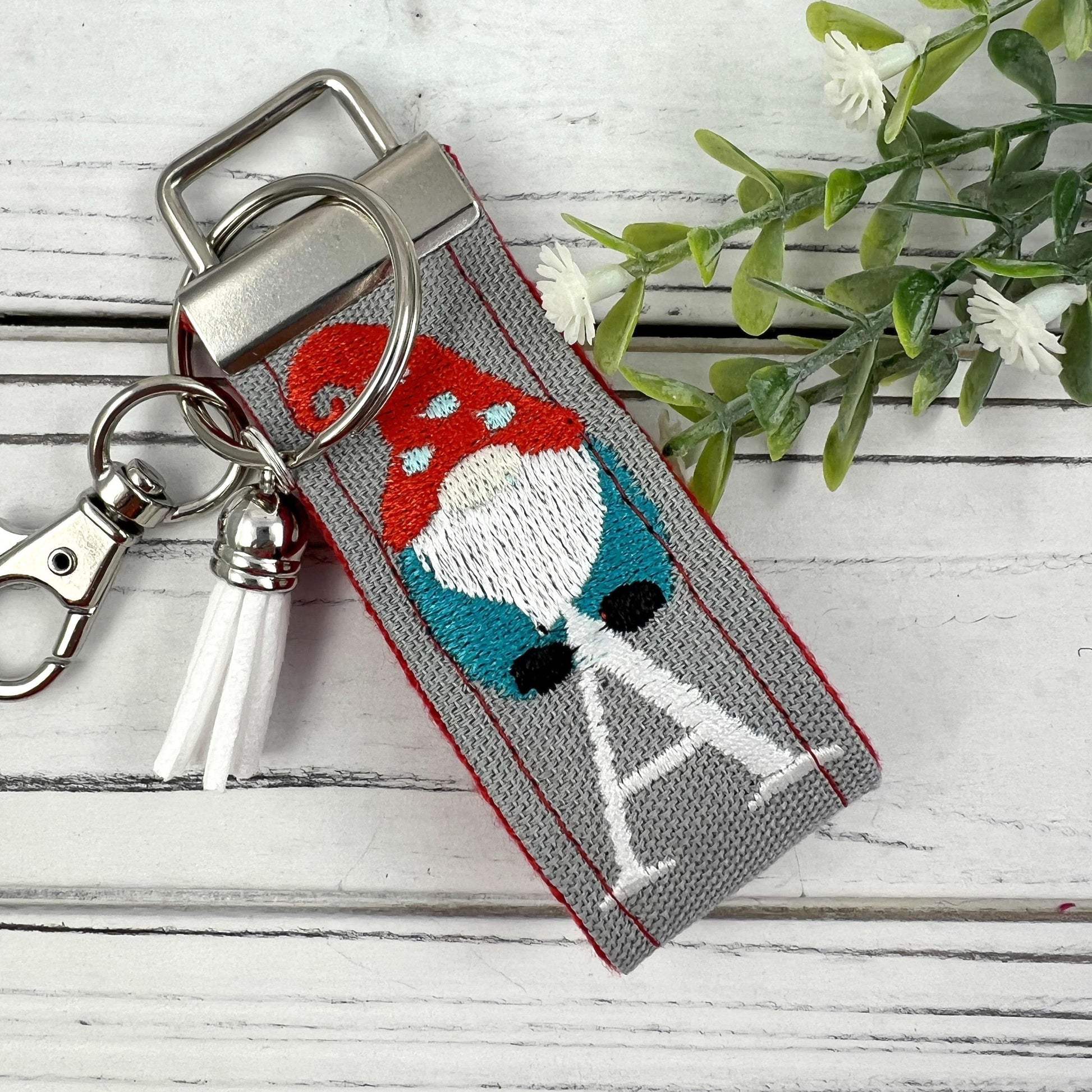 Handmade Gnome Keychain, Gnomes, Gnome Gift, Customizable Keychain, Personalized Keychain, Luggage Tag, Gnome Life, Moving Away Gift