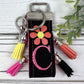 Handmade Hippie Flower Keychain, Groovy Flowers, Customizable Keychain, Personalized Keychain, Luggage Tag, Moving Away Gift, Step Mom Gift
