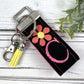 Handmade Hippie Flower Keychain, Groovy Flowers, Customizable Keychain, Personalized Keychain, Luggage Tag, Moving Away Gift, Step Mom Gift