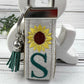 Handmade Sunflower Keychain, Sunflowers, Customizable Keychain, Personalized Initial Keychain, Luggage Tag, Moving Away Gift, Step Mom Gift