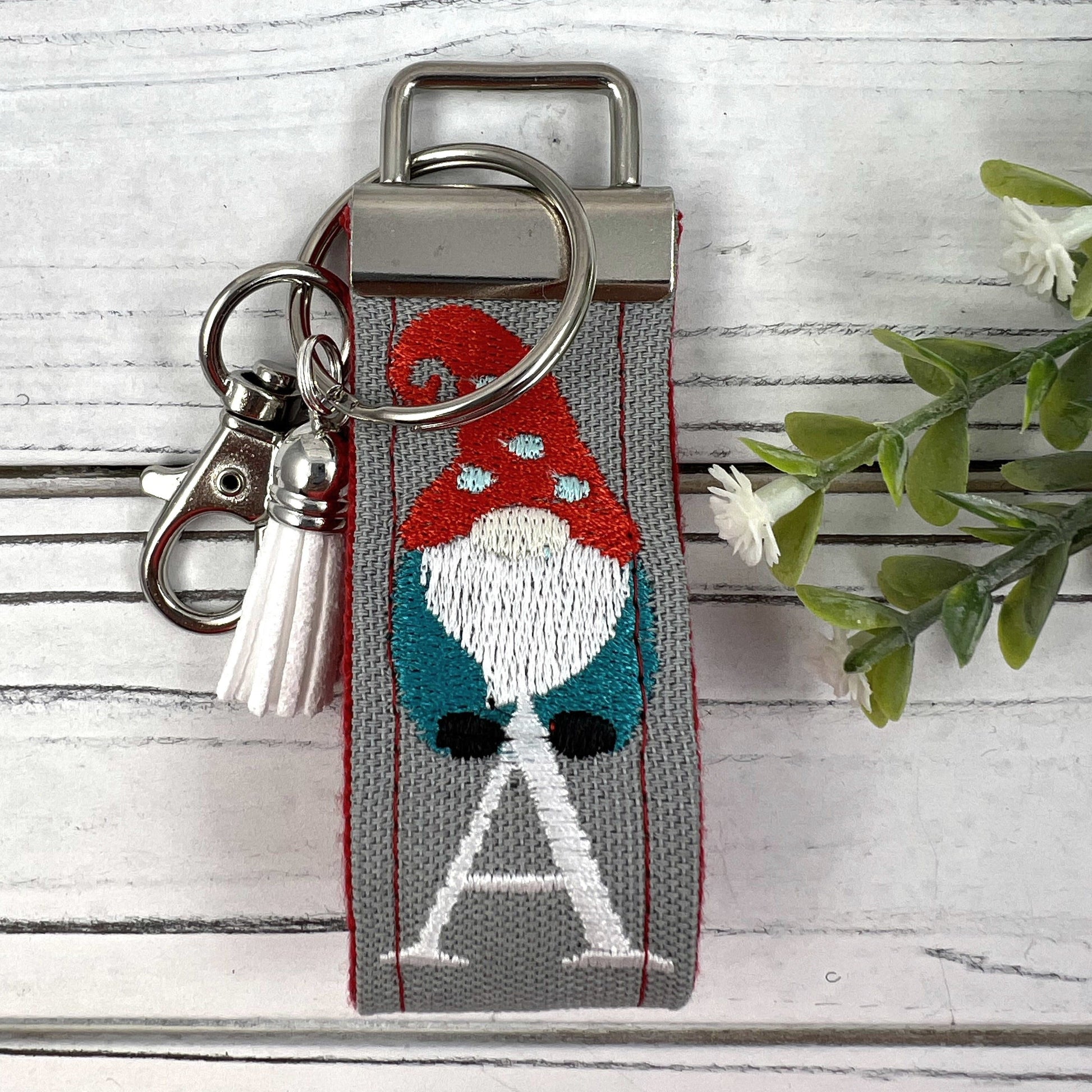 Handmade Gnome Keychain, Gnomes, Gnome Gift, Customizable Keychain, Personalized Keychain, Luggage Tag, Gnome Life, Moving Away Gift