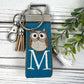 Handmade Owl Keychain, Owl Gift, High School Teacher, Customizable Keychain, Personalized Keychain, Luggage Tag, Teacher Retirement Gift