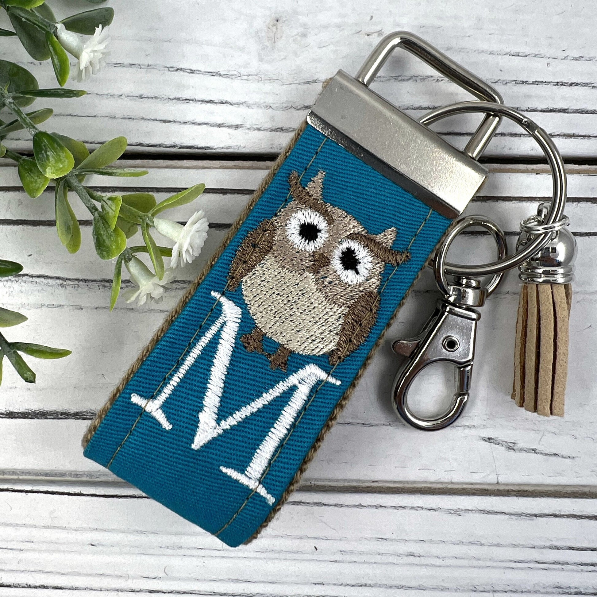 Handmade Owl Keychain, Owl Gift, High School Teacher, Customizable Keychain, Personalized Keychain, Luggage Tag, Teacher Retirement Gift