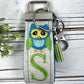 Handmade Owl Keychain, Owl Gift, High School Teacher, Customizable Keychain, Personalized Keychain, Luggage Tag, Teacher Retirement Gift