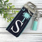 Palmetto Tree and Crescent Moon Keychain, South Carolina Gifts, Customizable Keychain, Initial Keychain, Luggage Tag, Retirement Gifts