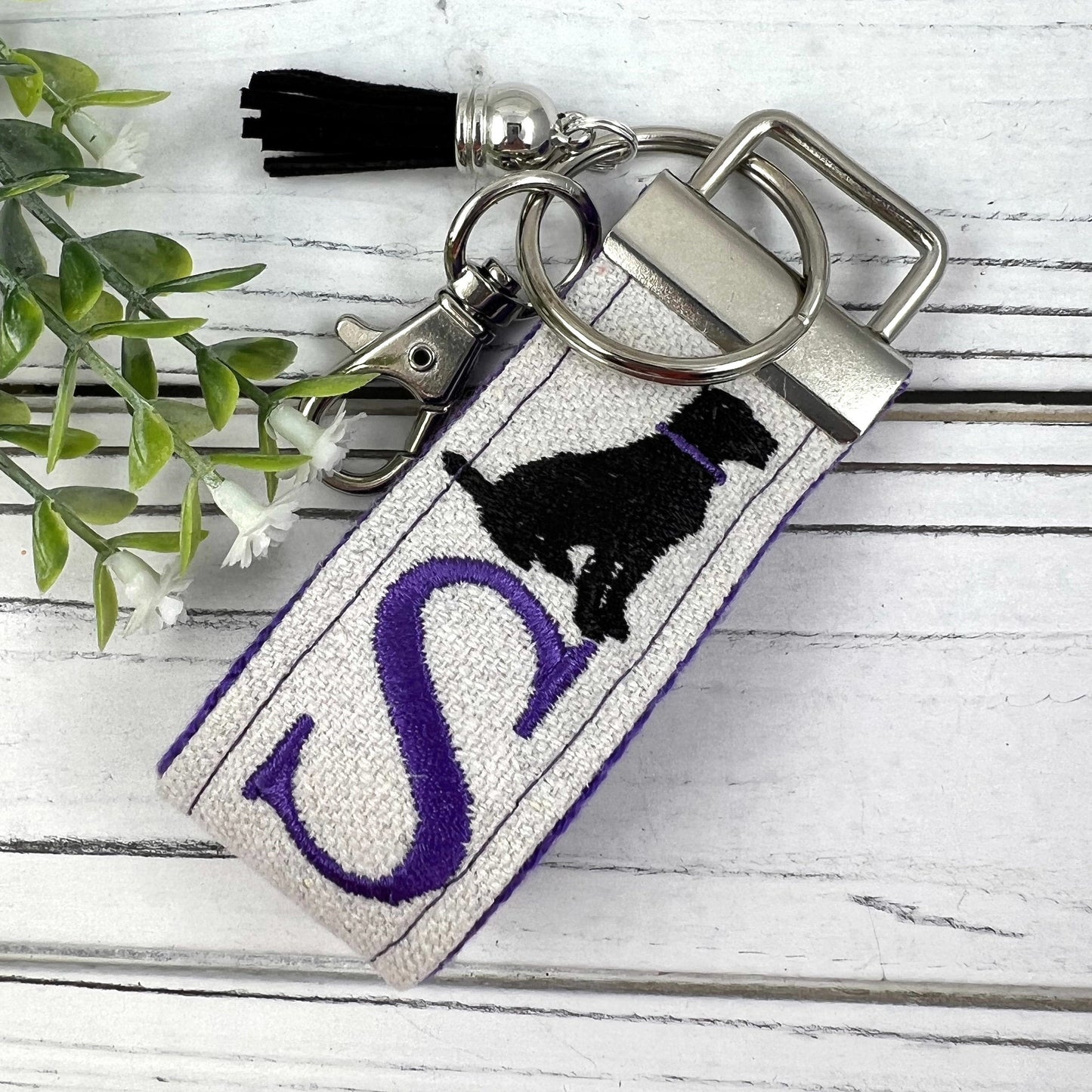 Handmade Dog Keychain, Adopt a Pet, Personalized Keychain, Luggage Tag, Dog Mom, Initial Keychain, Dog Mom Gift, Dog Sitter, Veterinarian