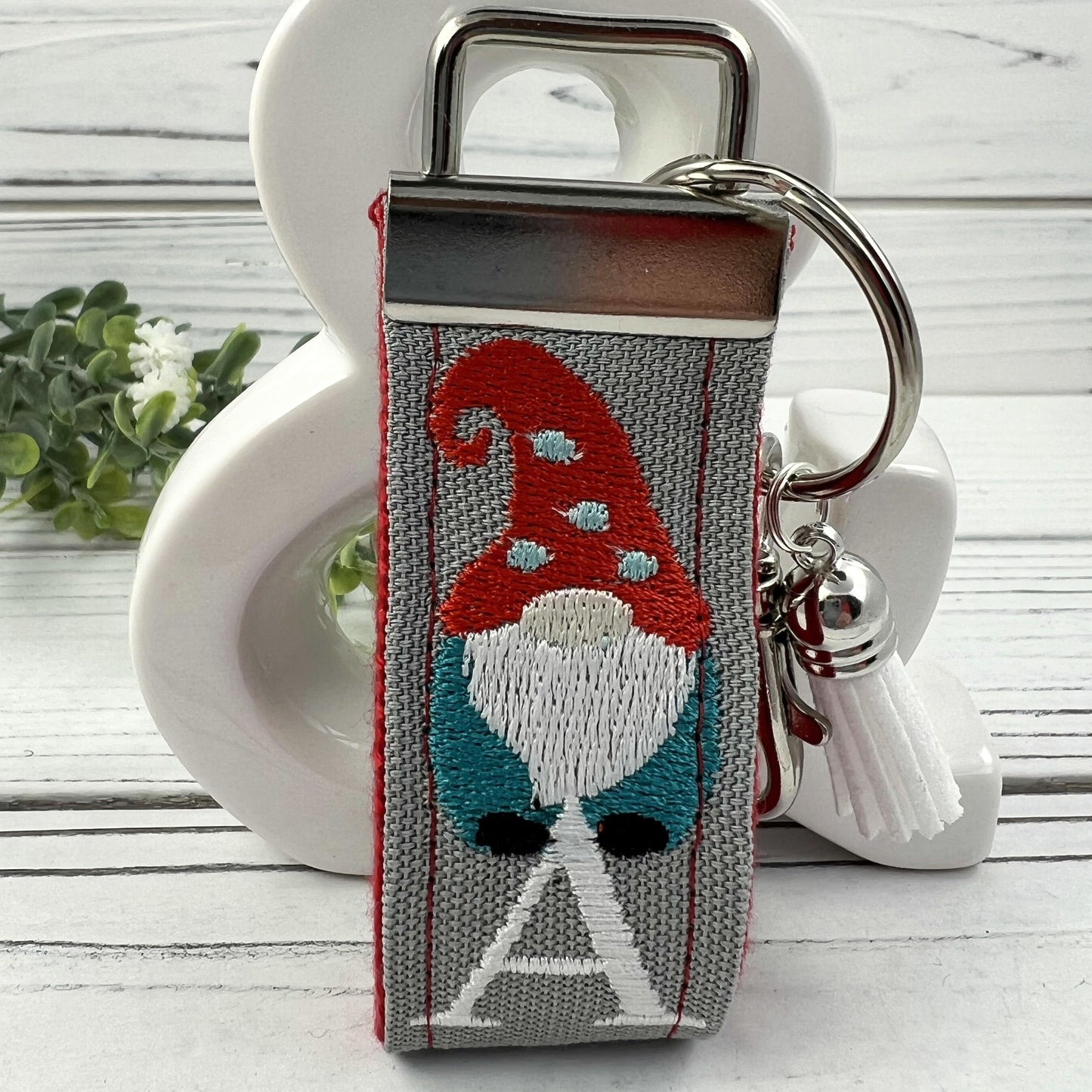 Handmade Gnome Keychain, Gnomes, Gnome Gift, Customizable Keychain, Personalized Keychain, Luggage Tag, Gnome Life, Moving Away Gift