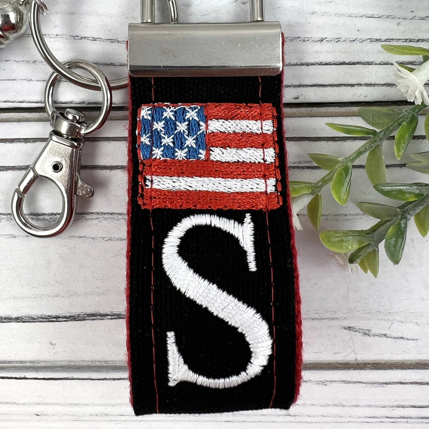 Handmade Flag Keychain, American Flag, Flag Gifts, Customizable Keychain, Luggage Tag, Military Mom Gift, Moving Away Gift, Trending Now