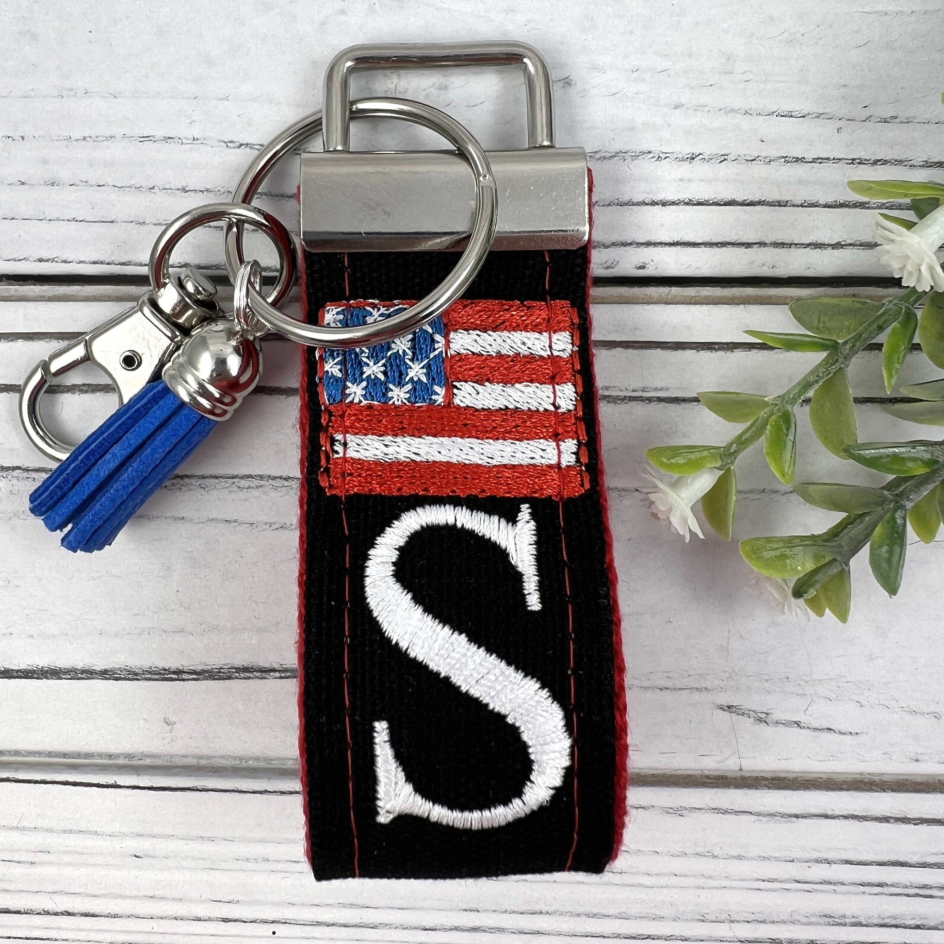 Handmade Flag Keychain, American Flag, Flag Gifts, Customizable Keychain, Luggage Tag, Military Mom Gift, Moving Away Gift, Trending Now