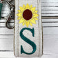 Handmade Sunflower Keychain, Sunflowers, Customizable Keychain, Personalized Initial Keychain, Luggage Tag, Moving Away Gift, Step Mom Gift