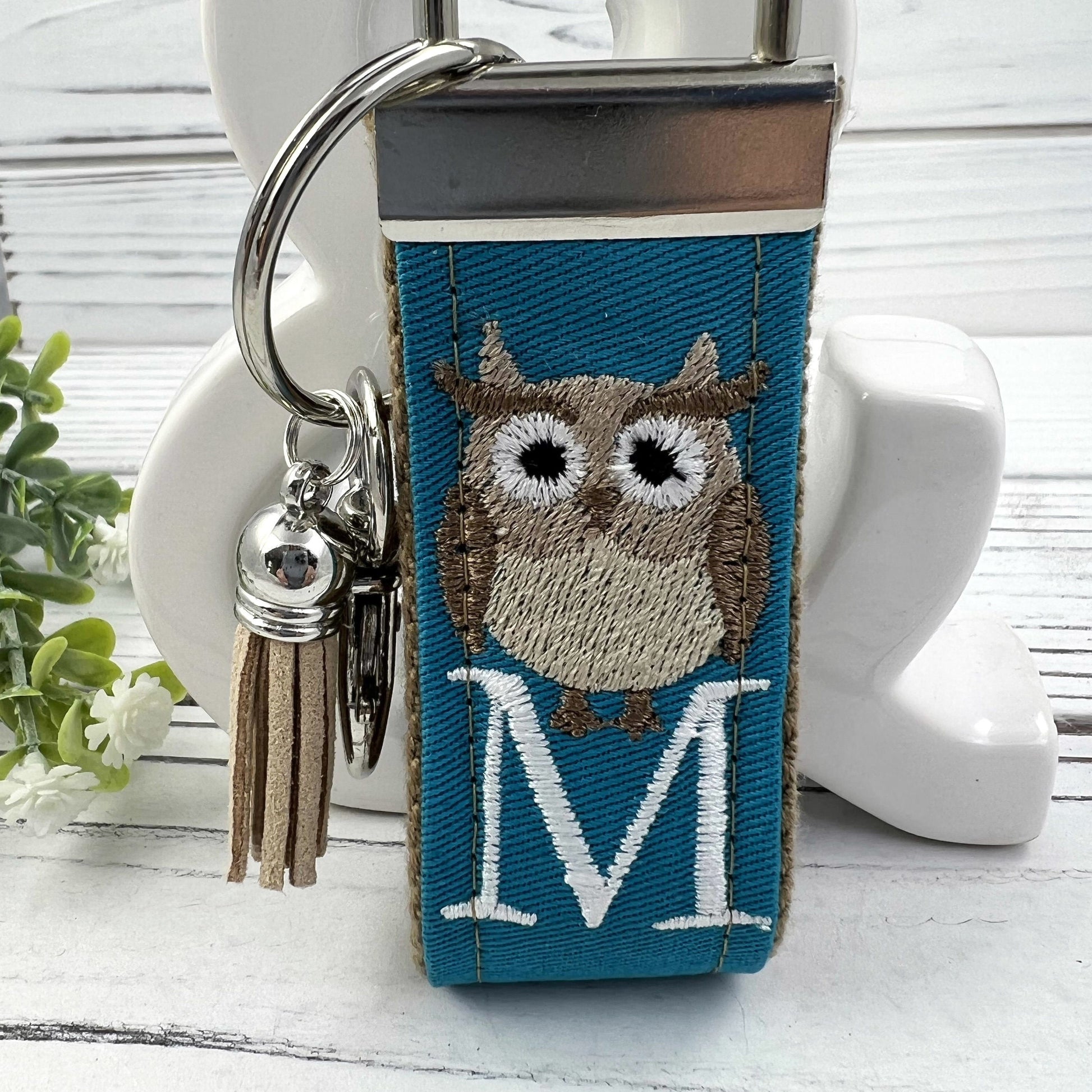 Handmade Owl Keychain, Owl Gift, High School Teacher, Customizable Keychain, Personalized Keychain, Luggage Tag, Teacher Retirement Gift