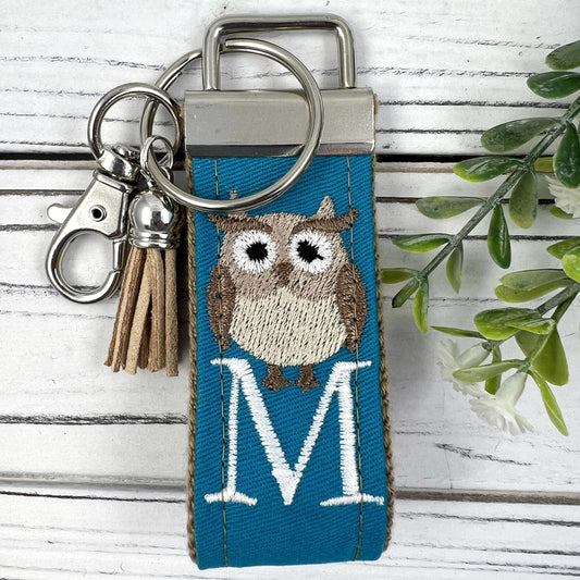 Handmade Owl Keychain, Owl Gift, High School Teacher, Customizable Keychain, Personalized Keychain, Luggage Tag, Teacher Retirement Gift