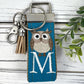 Handmade Owl Keychain, Owl Gift, High School Teacher, Customizable Keychain, Personalized Keychain, Luggage Tag, Teacher Retirement Gift