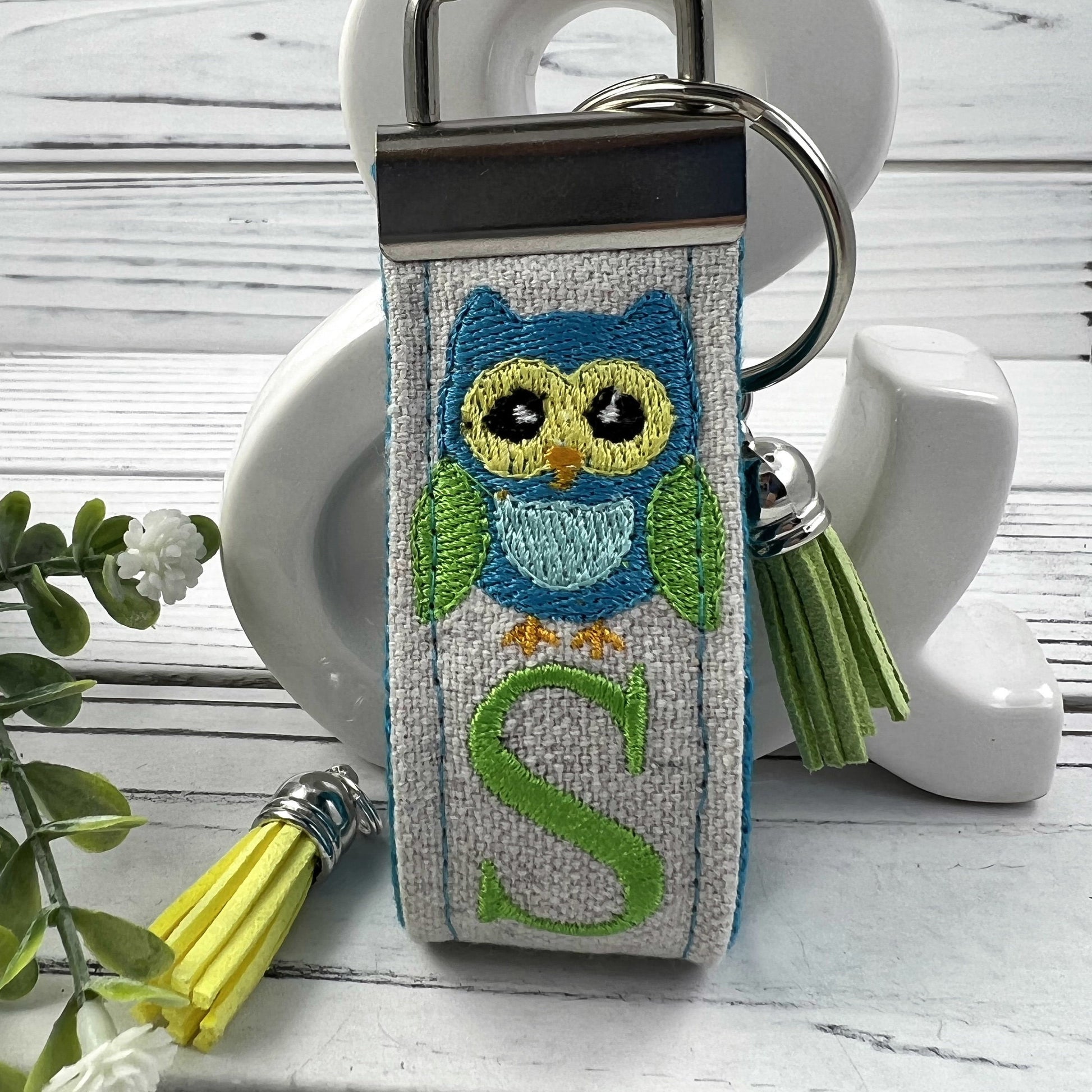 Handmade Owl Keychain, Owl Gift, High School Teacher, Customizable Keychain, Personalized Keychain, Luggage Tag, Teacher Retirement Gift