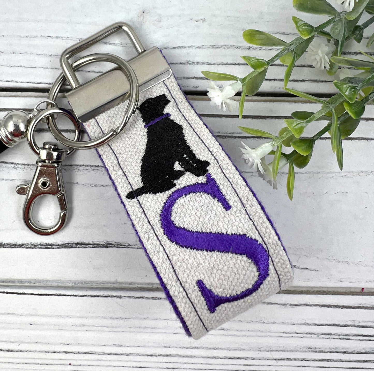 Handmade Dog Keychain, Adopt a Pet, Personalized Keychain, Luggage Tag, Dog Mom, Initial Keychain, Dog Mom Gift, Dog Sitter, Veterinarian