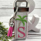Handmade Palm Tree Keychain, Palm Trees, Beach Keychain, Customizable Keychain, Initial Keychain, Luggage Tag, Retirement Gifts, Beach Life