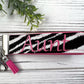 Handmade Aunt Keychain in Zebra, Aunt Gift, Aunt Birthday Gift, Embroidered Keychain, Aunt Gift from Niece, Aunt Gift from Baby, Auntie