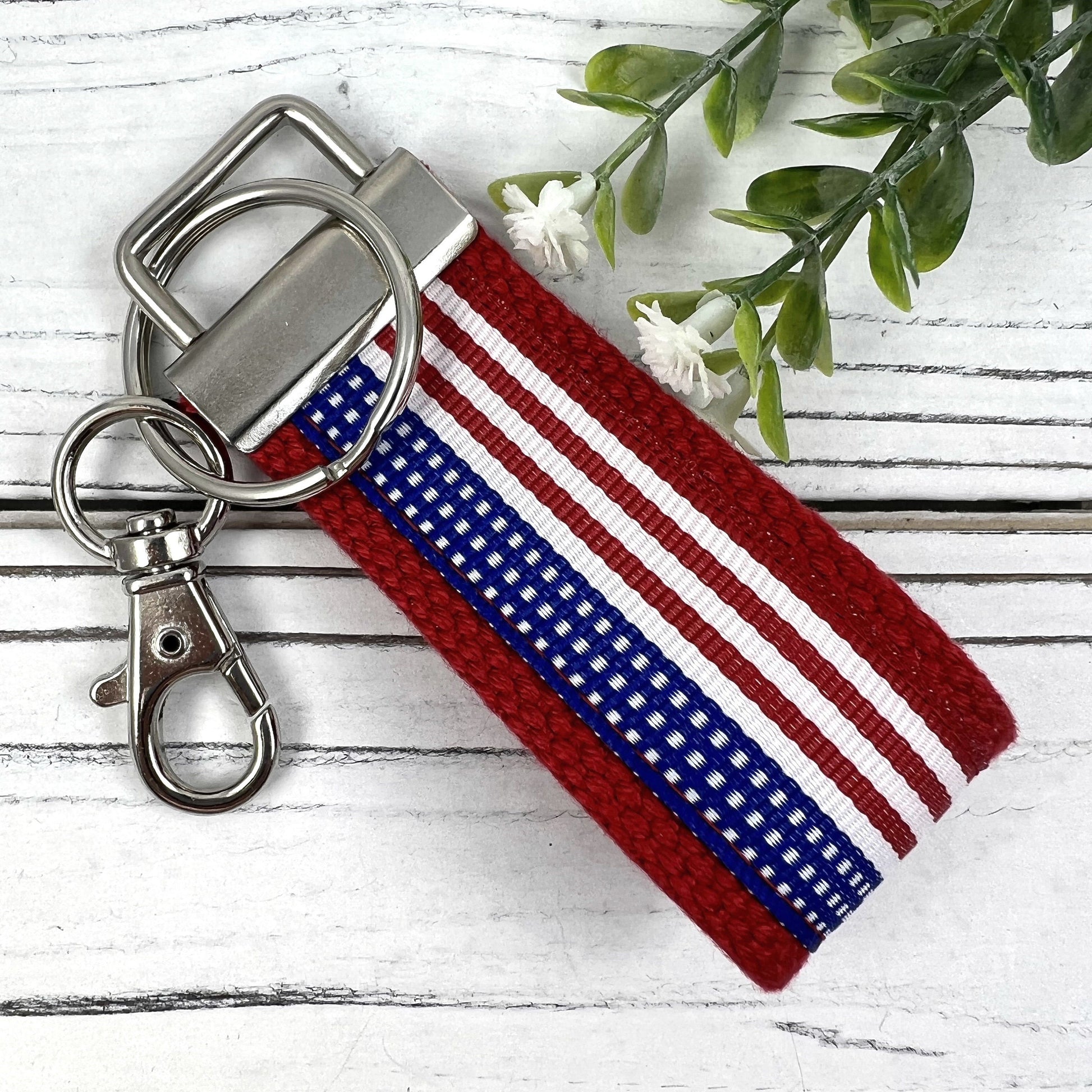 Handmade Flag Keychain, American Flag, Flag Gifts, Mini Backpack Keychain, Luggage Tag, Military Mom Gift, Moving Away Gift, Trending Now