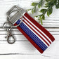 Handmade Flag Keychain, American Flag, Flag Gifts, Mini Backpack Keychain, Luggage Tag, Military Mom Gift, Moving Away Gift, Trending Now