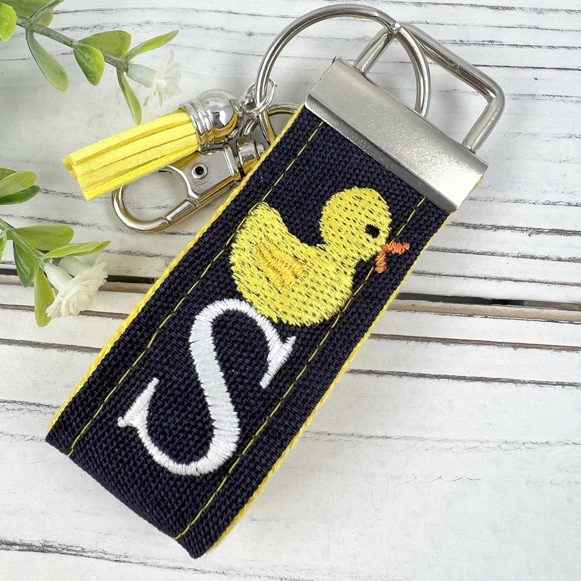Duck Initial Keychain, Duck Gift, Stress Relief Gift, Preschool Teacher Gift, Popular Right Now, Cheer up Gift, Goodbye Friend Gift, Ducks