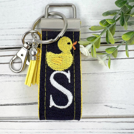 Duck Initial Keychain, Duck Gift, Stress Relief Gift, Preschool Teacher Gift, Popular Right Now, Cheer up Gift, Goodbye Friend Gift, Ducks