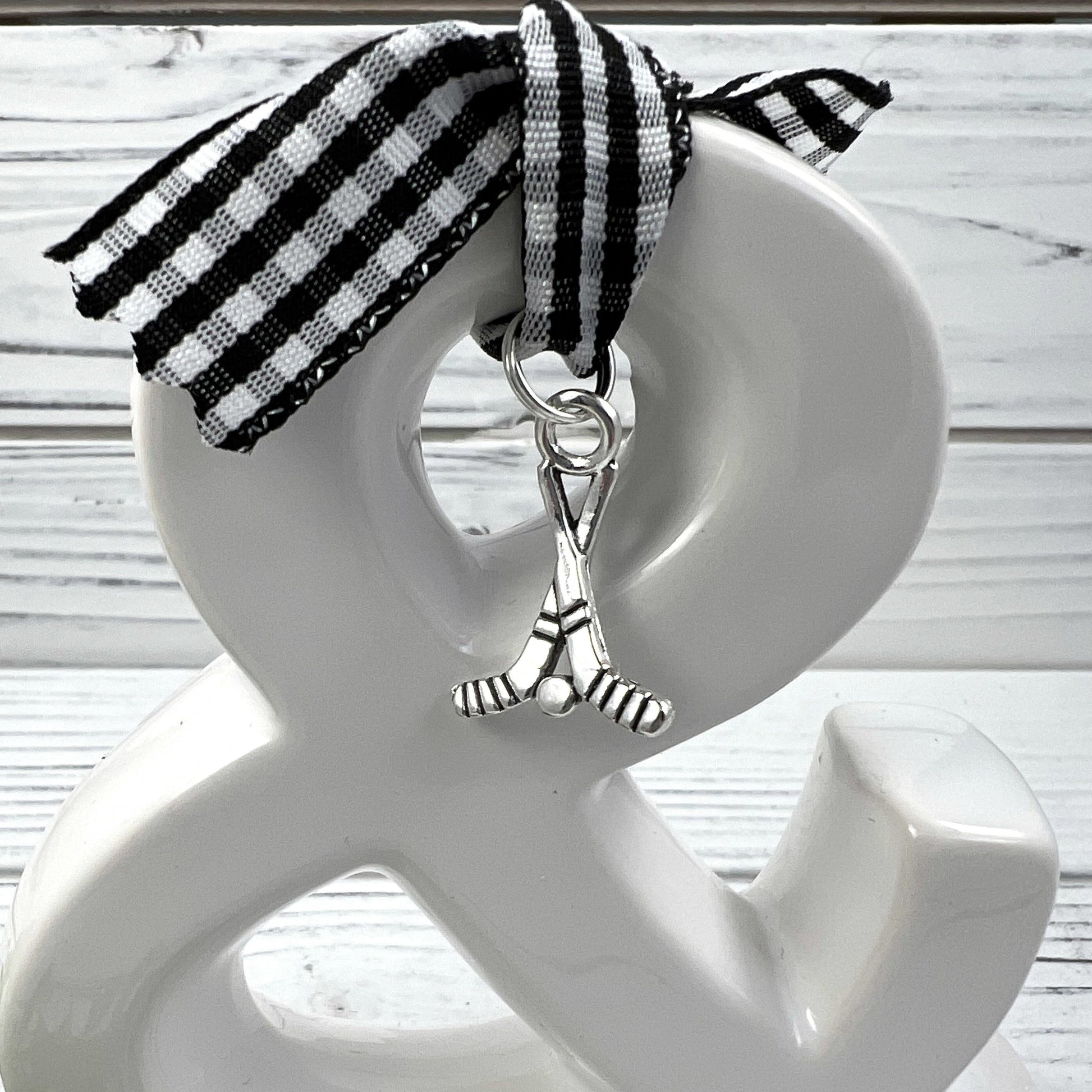 Handmade Hockey Mom Keychain Wristlet, Popular Right Now, Embroidered Keychain, Hockey Gifts, Mom Stocking Stuffer