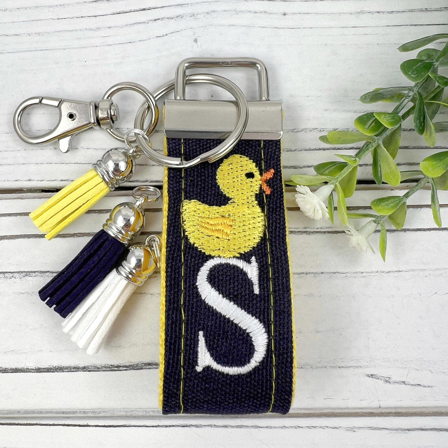 Duck Initial Keychain, Duck Gift, Stress Relief Gift, Preschool Teacher Gift, Popular Right Now, Cheer up Gift, Goodbye Friend Gift, Ducks