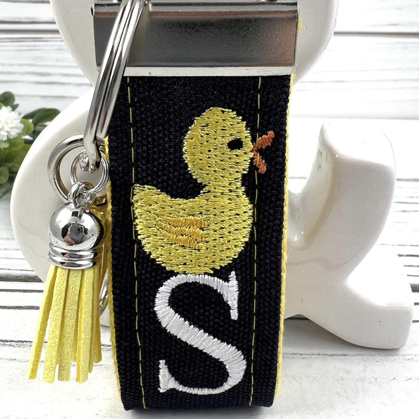 Duck Initial Keychain, Duck Gift, Stress Relief Gift, Preschool Teacher Gift, Popular Right Now, Cheer up Gift, Goodbye Friend Gift, Ducks