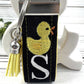 Duck Initial Keychain, Duck Gift, Stress Relief Gift, Preschool Teacher Gift, Popular Right Now, Cheer up Gift, Goodbye Friend Gift, Ducks