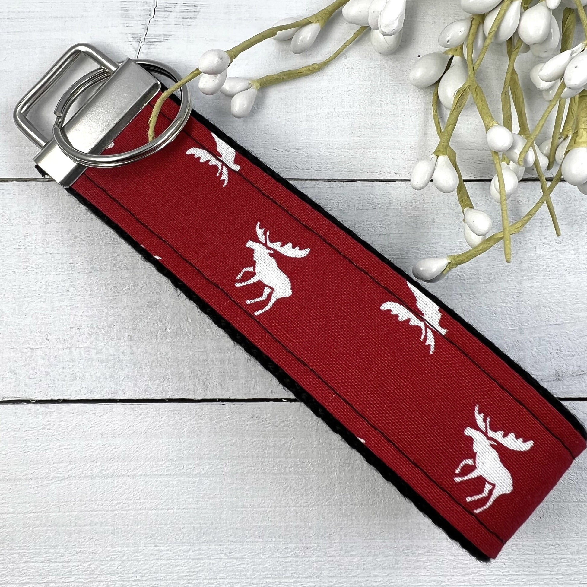 Handmade Moose Keychain, Wristlet Keychain, Moose Gifts, Popular Right Now, Cheer Up Gift, Moving Away Gift, Cousin Gifts, Moose, Wildlife