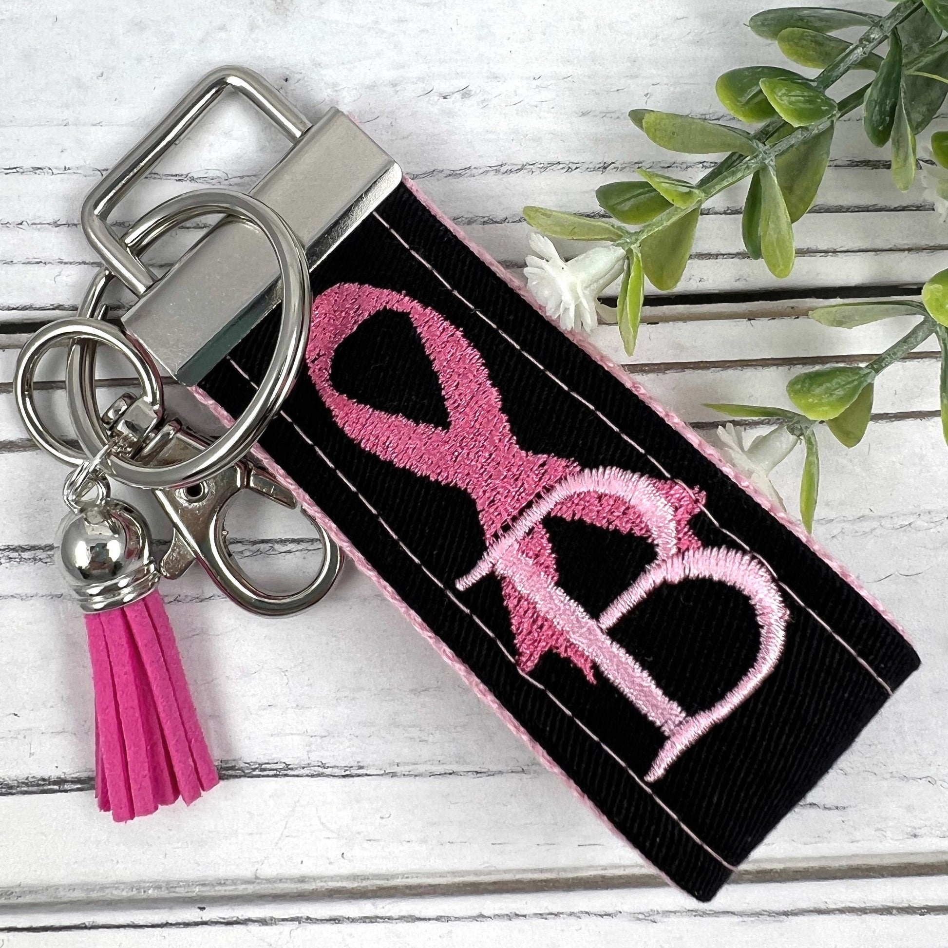 Breast Cancer Keychain, Cancer Gifts, Cancer Ribbon, Cancer Survivor, Cancer Care Package, Breast Cancer Ribbon, Breast Cancer Gifts
