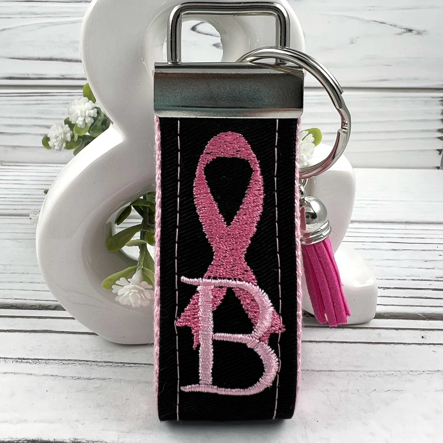 Breast Cancer Keychain, Cancer Gifts, Cancer Ribbon, Cancer Survivor, Cancer Care Package, Breast Cancer Ribbon, Breast Cancer Gifts