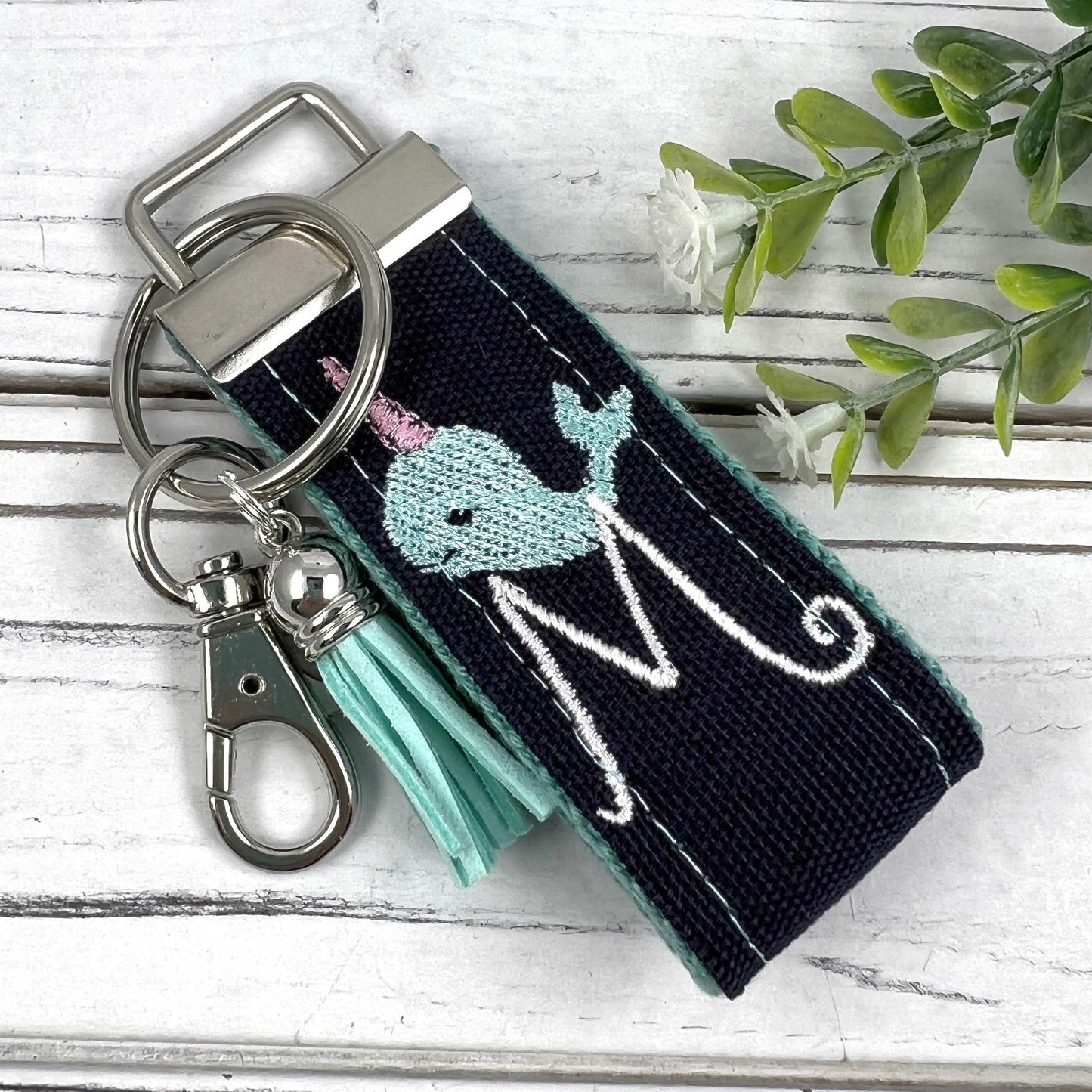 Handmade Narwhal Keychain, Narwhals, Narwhal Party Gift, Customizable Keychain, Personalized Keychain, Narwhal Baby, Tween Gifts Girls