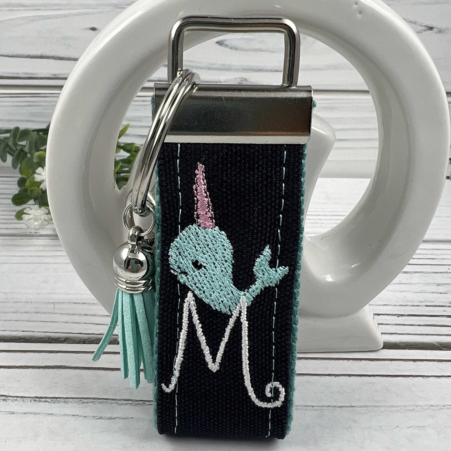 Handmade Narwhal Keychain, Narwhals, Narwhal Party Gift, Customizable Keychain, Personalized Keychain, Narwhal Baby, Tween Gifts Girls