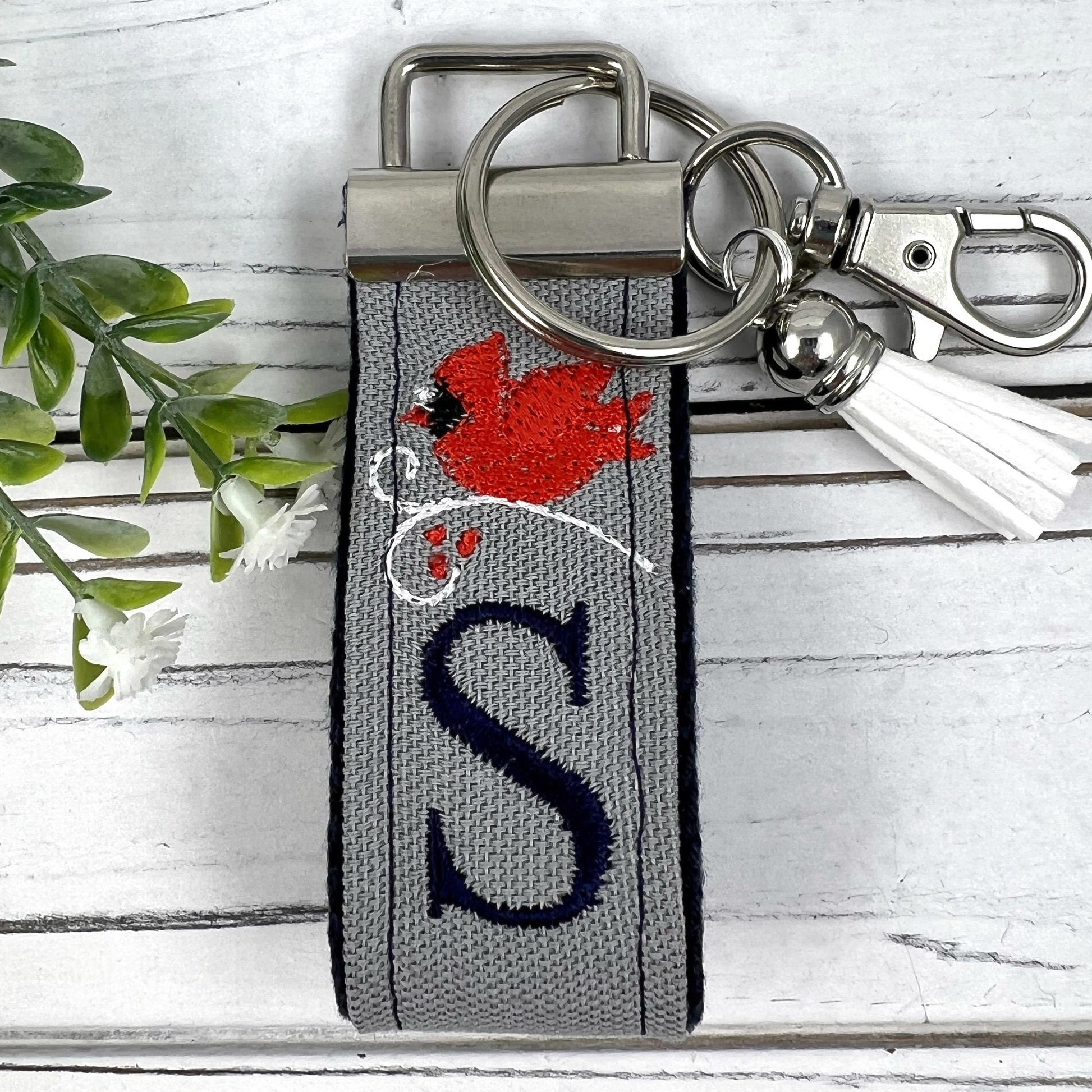 Red Cardinal Keychain, Cardinal Gift, Missing You, Cardinals Appear, Initial Keychain, Cardinal Gifts, Secretary Gift, Christmas Cardinal