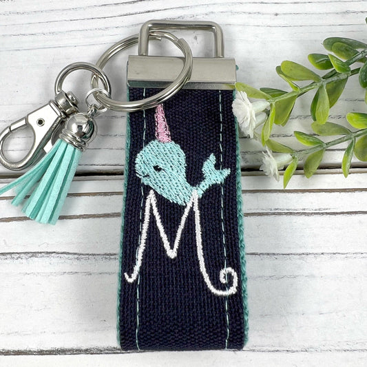 Handmade Narwhal Keychain, Narwhals, Narwhal Party Gift, Customizable Keychain, Personalized Keychain, Narwhal Baby, Tween Gifts Girls