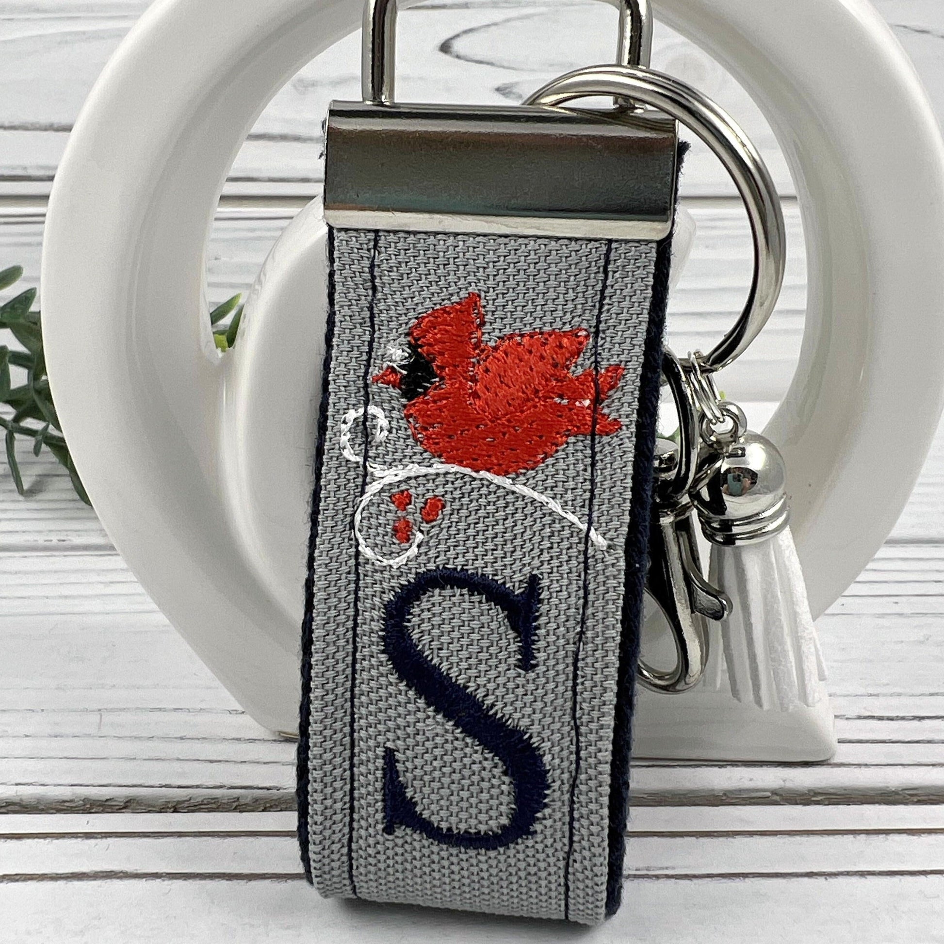 Red Cardinal Keychain, Cardinal Gift, Missing You, Cardinals Appear, Initial Keychain, Cardinal Gifts, Secretary Gift, Christmas Cardinal
