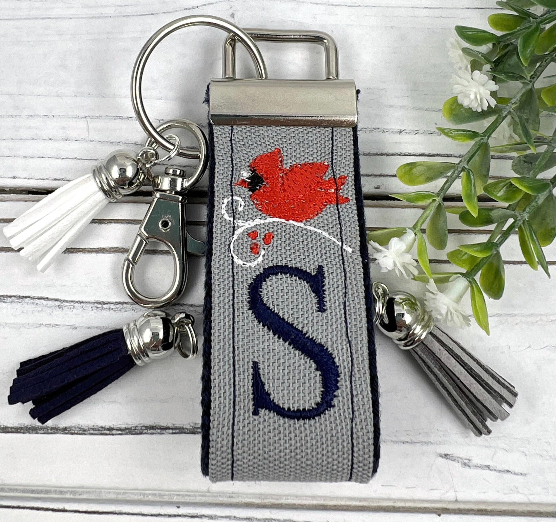 Red Cardinal Keychain, Cardinal Gift, Missing You, Cardinals Appear, Initial Keychain, Cardinal Gifts, Secretary Gift, Christmas Cardinal