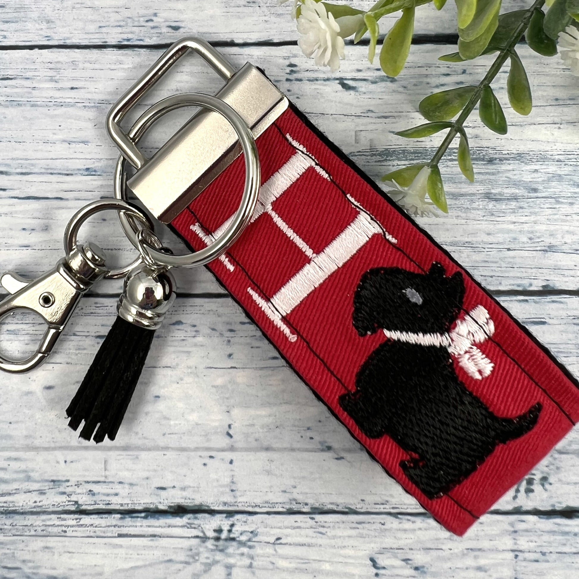 Handmade Scottish Terrier Keychain, Scottie Dog, Scottie Dog Gifts, Scottish Terrier Gifts, Life is Better with a Dog, Initial Keychain