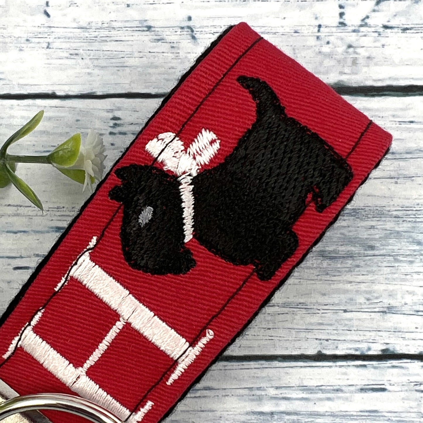 Handmade Scottish Terrier Keychain, Scottie Dog, Scottie Dog Gifts, Scottish Terrier Gifts, Life is Better with a Dog, Initial Keychain