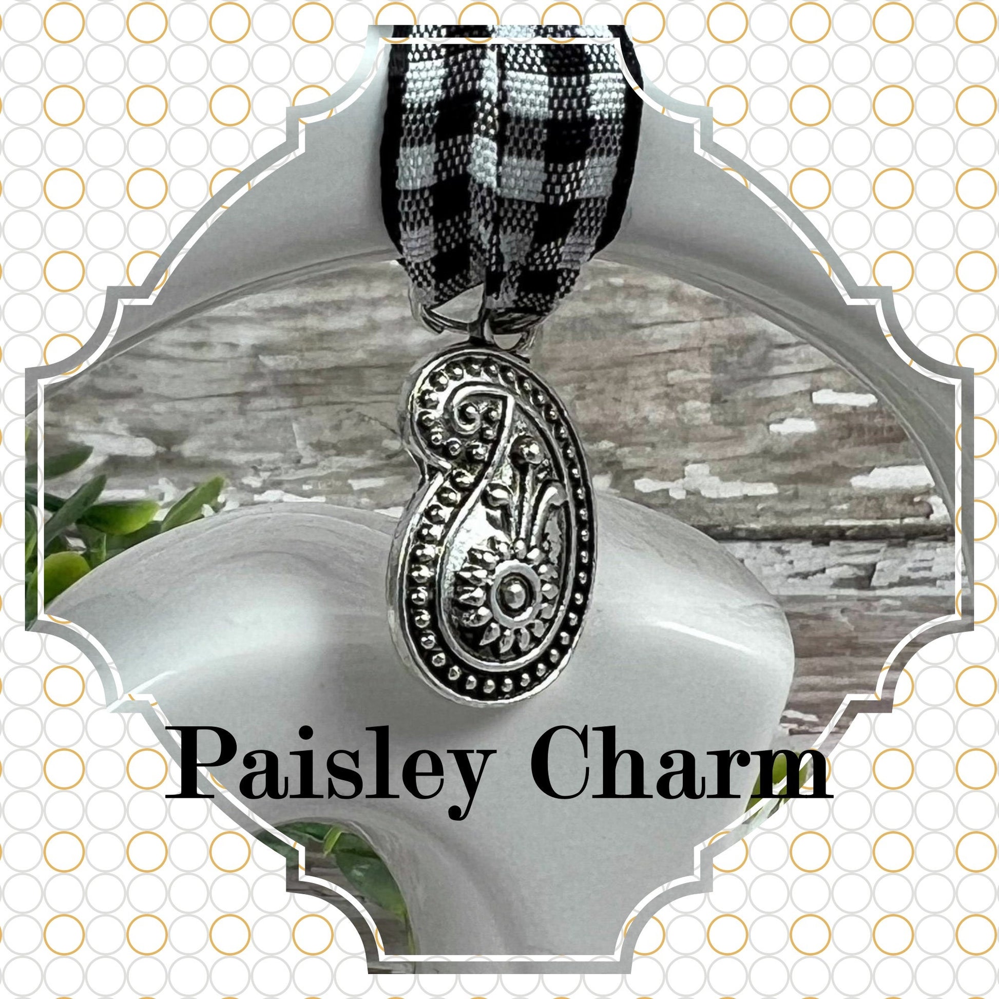 Paisley Wristlet Keychain Key Fob