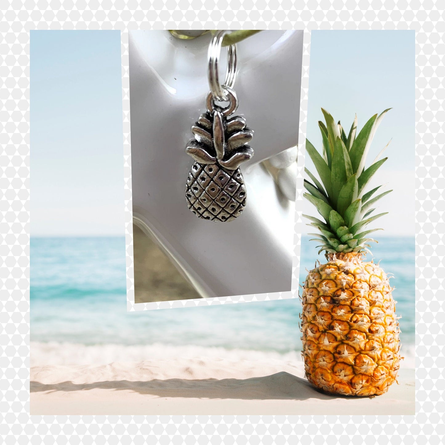 Handmade Pineapple Keychain | Rifle Paper Co.| Pineapple Gifts | Popular Right Now | Bridesmaid Gift | Key Chain | Moving Away Gift