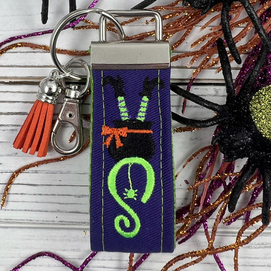 Handmade Witch Keychain, Halloween Keychain, Halloween Gift, Customizable Keychain, Personalized Keychain, Luggage Tag, Witch Legs, Witches
