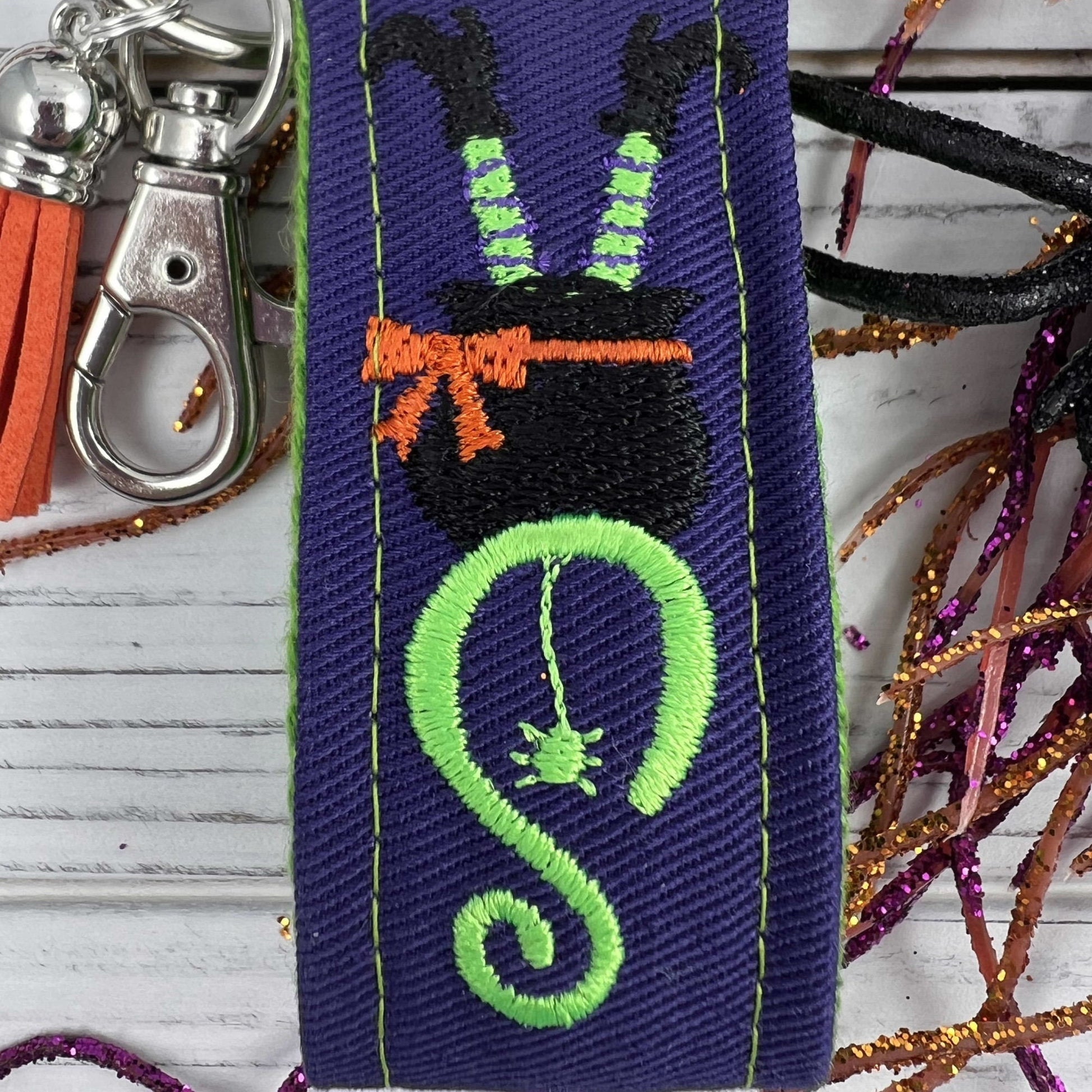 Handmade Witch Keychain, Halloween Keychain, Halloween Gift, Customizable Keychain, Personalized Keychain, Luggage Tag, Witch Legs, Witches