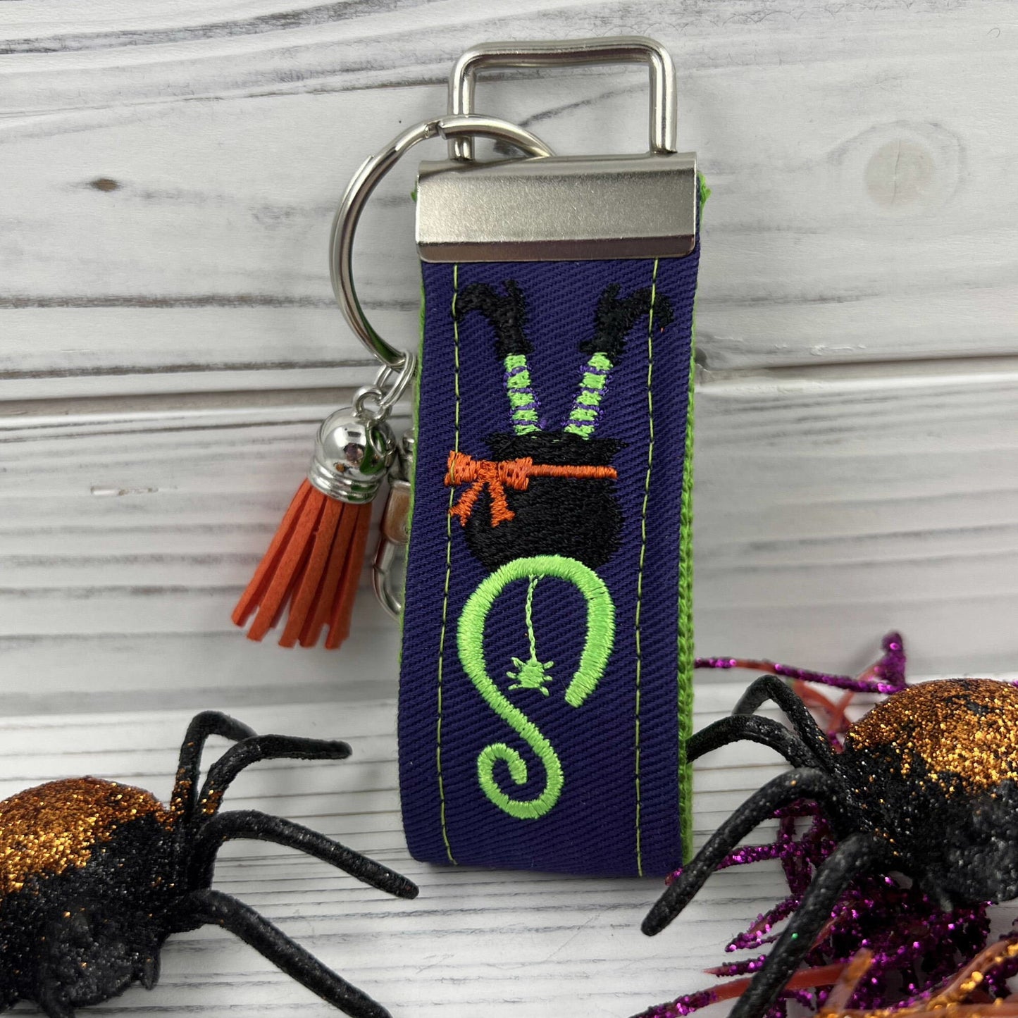 Handmade Witch Keychain, Halloween Keychain, Halloween Gift, Customizable Keychain, Personalized Keychain, Luggage Tag, Witch Legs, Witches