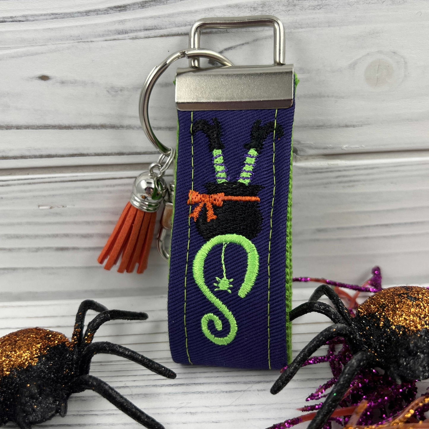 Handmade Witch Keychain, Halloween Keychain, Halloween Gift, Customizable Keychain, Personalized Keychain, Luggage Tag, Witch Legs, Witches
