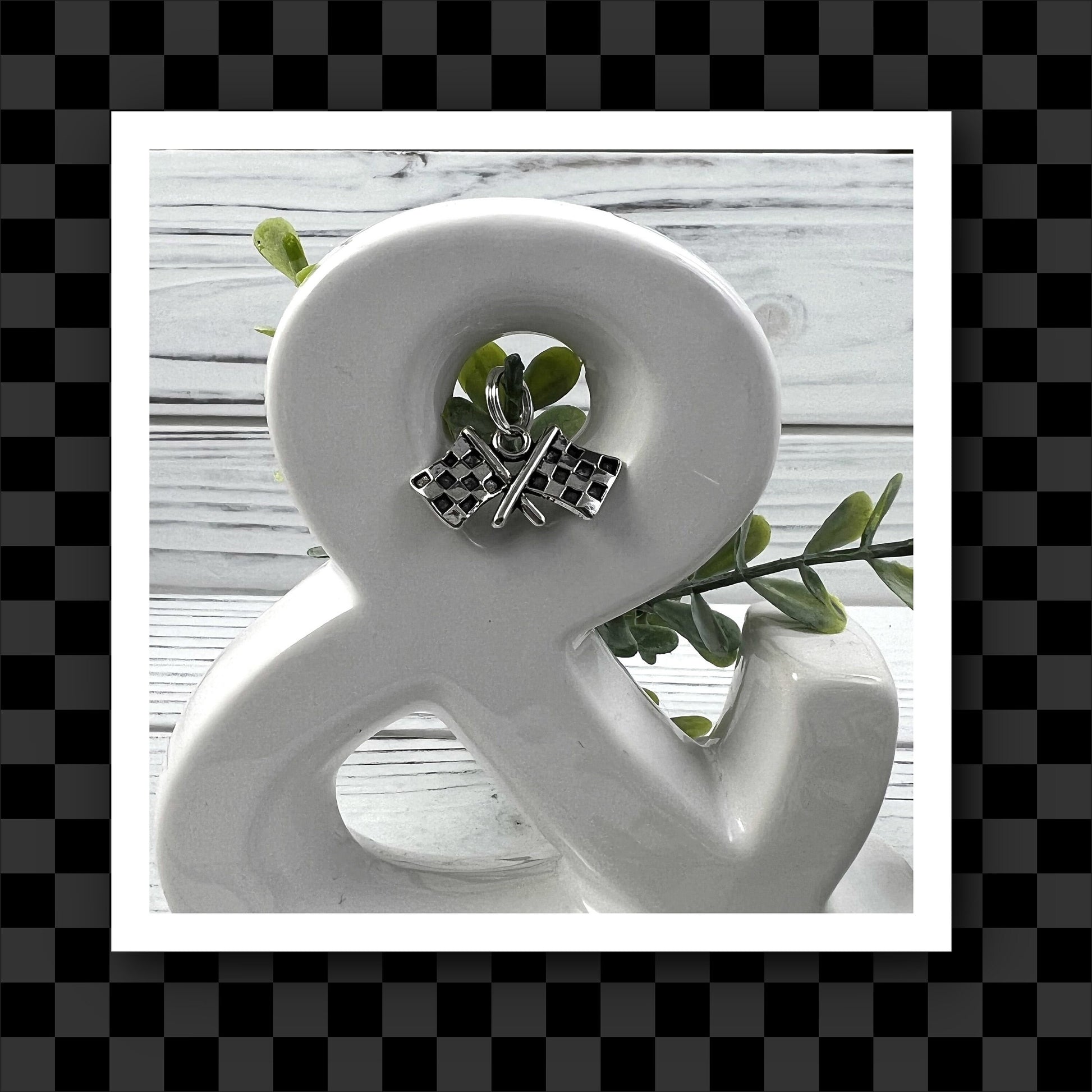 Handmade Racing Flag Keychain, Racing Checks, Racing Gifts, Racing Fans, Initial Keychain, Male Teacher Gifts, Checkered Flag, mens keychain