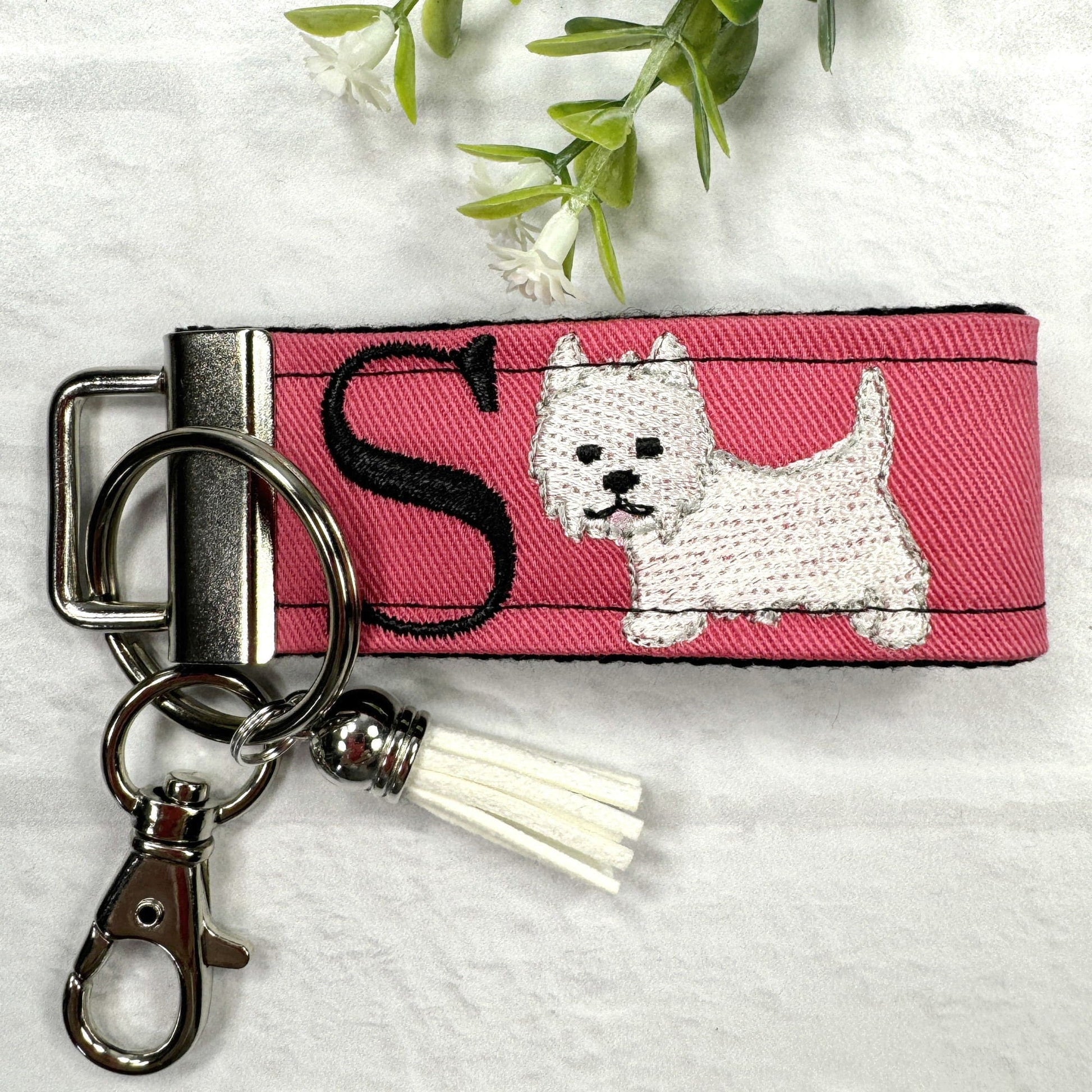 Handmade Westie Keychain, Westie Mom, Westie Gifts, Pet Keychain, Westie Mama, Dog Mama, Luggage Tag, Westie Dog, West Highland Terrier