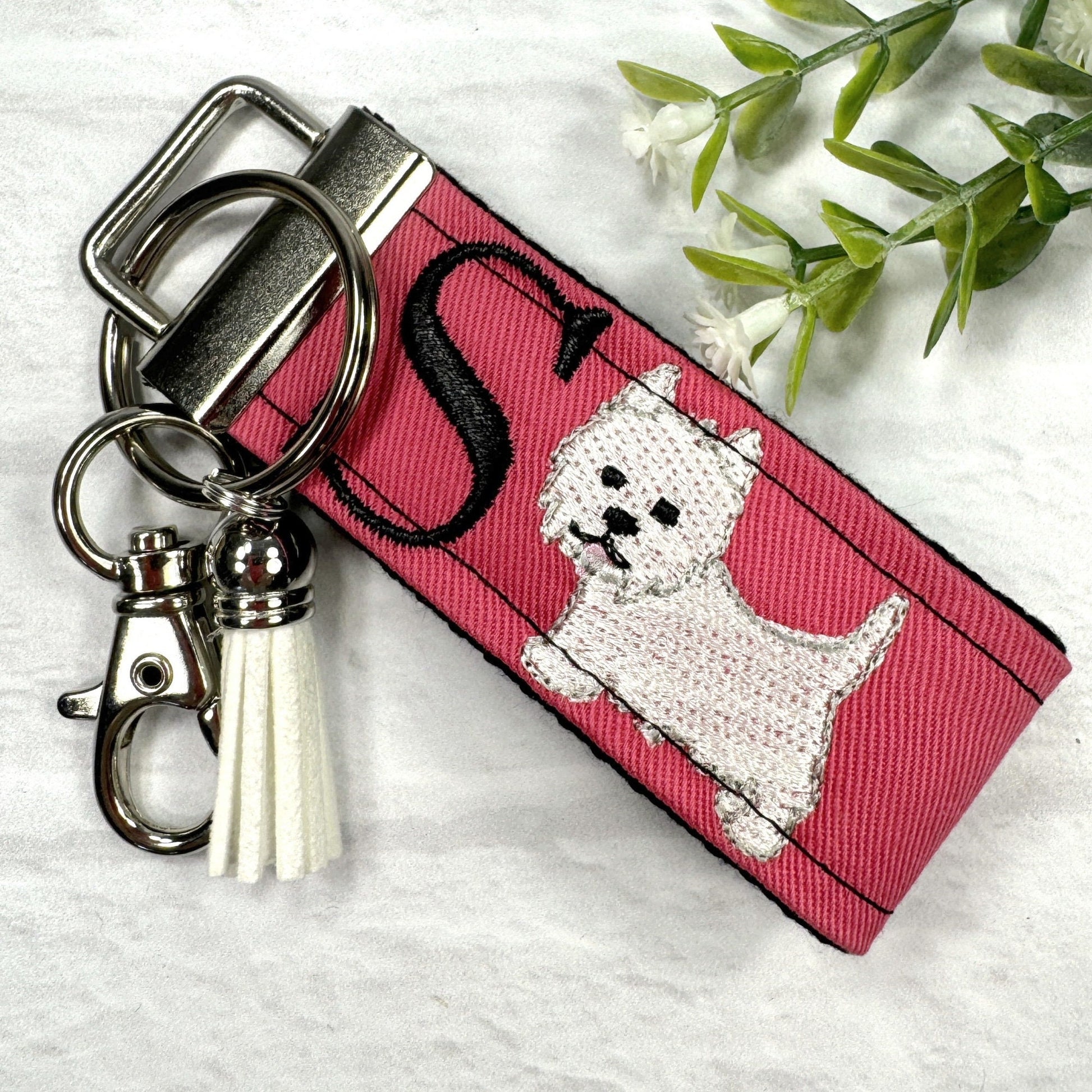 Handmade Westie Keychain, Westie Mom, Westie Gifts, Pet Keychain, Westie Mama, Dog Mama, Luggage Tag, Westie Dog, West Highland Terrier