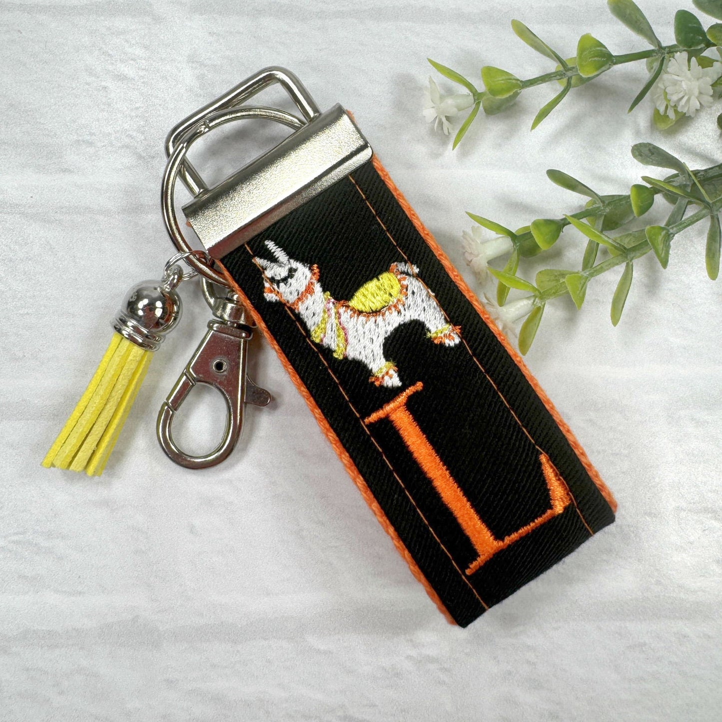 Llama Keychain, Llama Gifts, Llama Gift, Backpack Keychain, Letter Keychain, Embroidered Keychain, Cool Keychain, Luggage Tag, Mama Llama